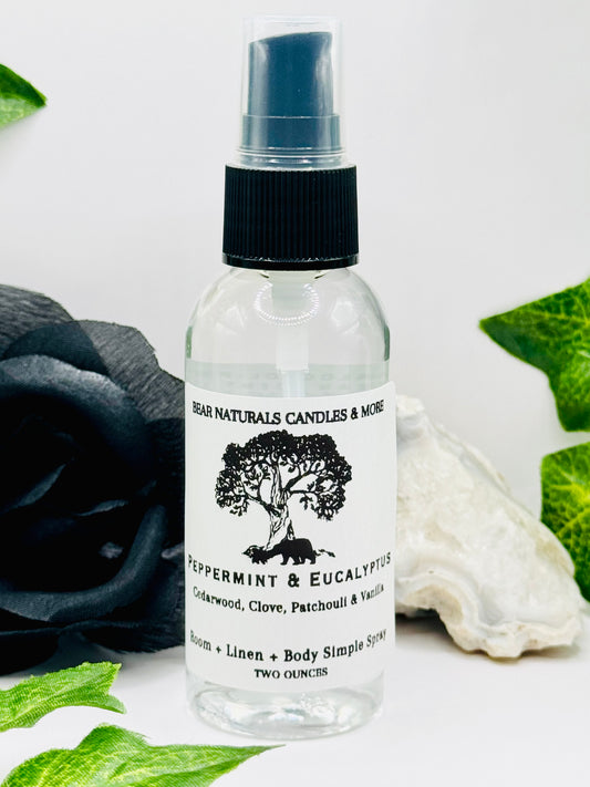 Peppermint & Eucalyptus Room, Linen & Body Simple Spray