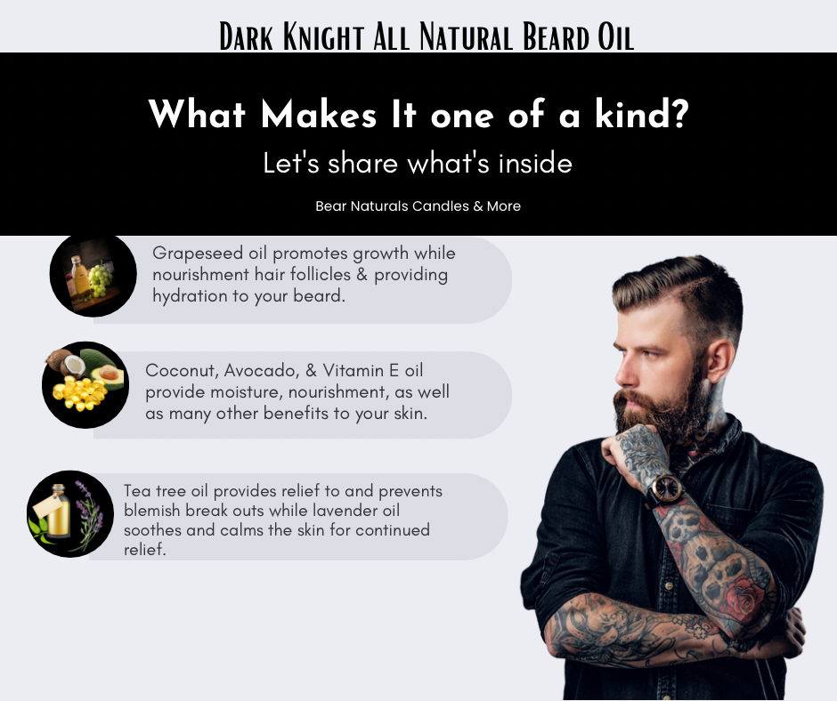 Dark Knight Natural Beard Oil 2 Ounces