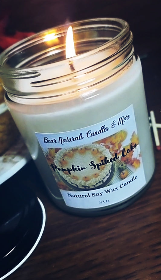 Pumpkin Spiked Cake Natural Soy Scented Candle