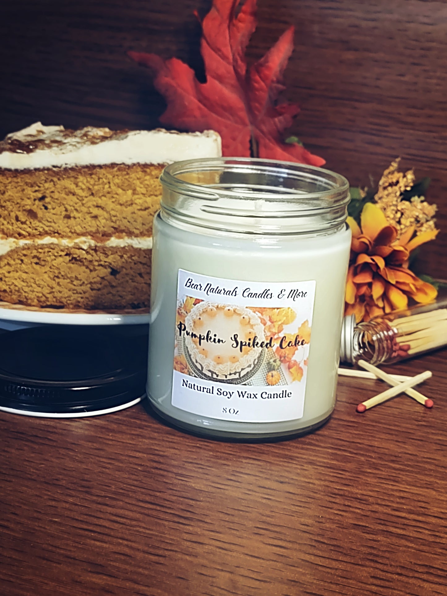 Pumpkin Spiked Cake Natural Soy Scented Candle